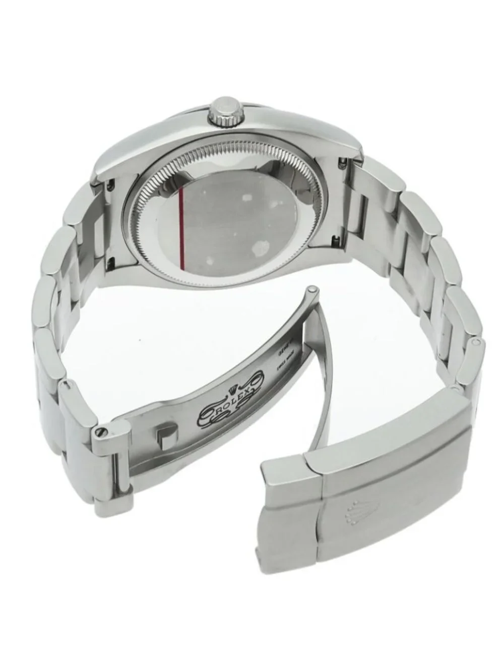 Rolex Air King Watch Box SS Silver Polished